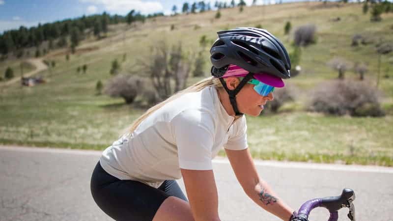 bike helmet with bun hole